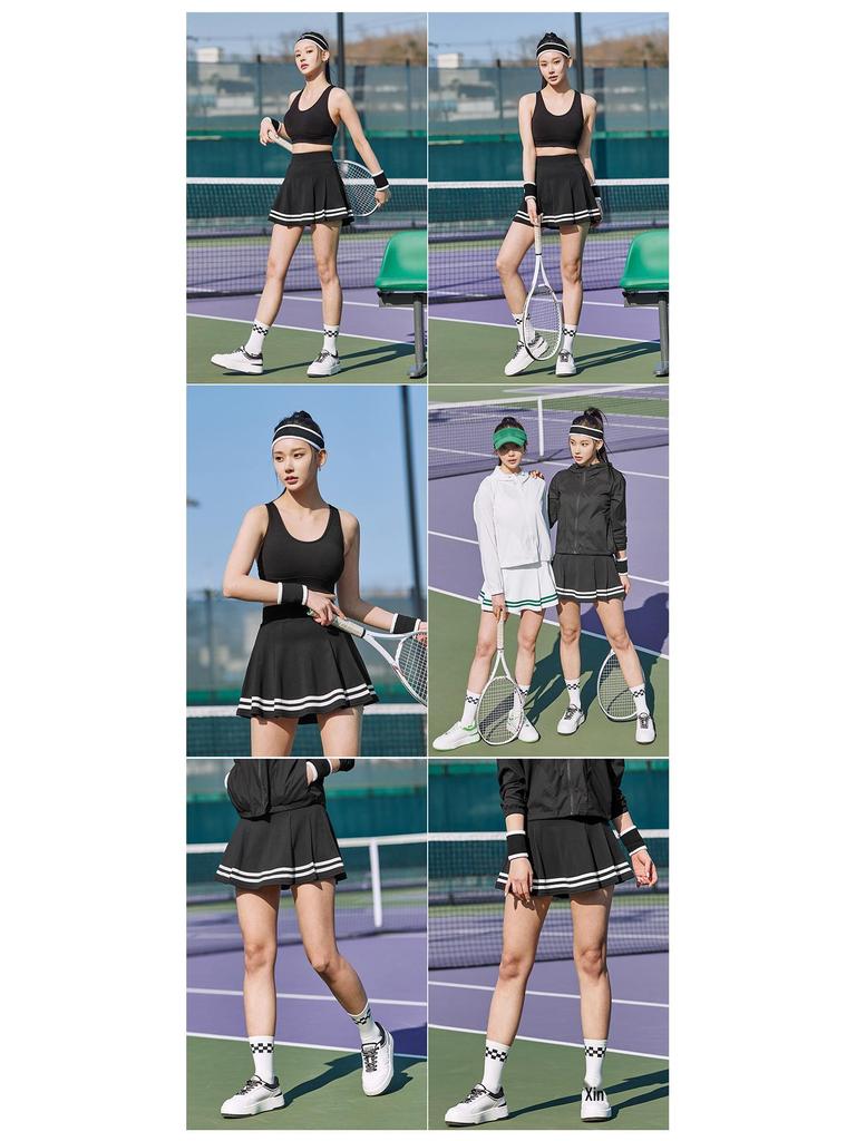 Women's Quick-Dry Pleated Sports Skirt: Anti-Exposure Golf, Fitness, Running, Tennis, Badminton Skirt