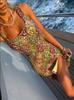 Summer Geometric Sequin Spaghetti Strap Dress - Bright & Colorful