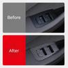 Door Window Button Sticker for Tesla New Model 3 Highland 2024 Lifting Window Opening Panel Carbon Fibre LHD Car Accessories
