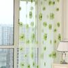Gauze Sun Flower Tulle Curtains Romantic Window Drapes Modern Sheer Curtain  Living Room