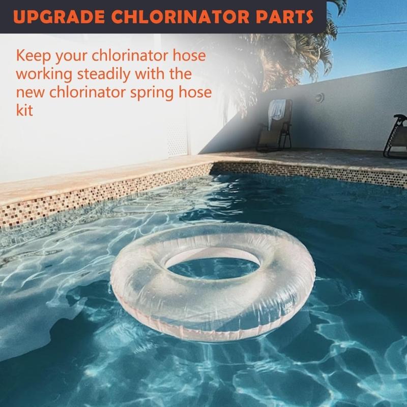 Pool Chlorinator Feeder Replacement Parts For Automatic Chlorinators Brominators PVC Hose O Gasket Kit