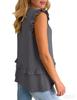 2026 Summer Women's Solid Color Ruffled V-Neck Vest Top