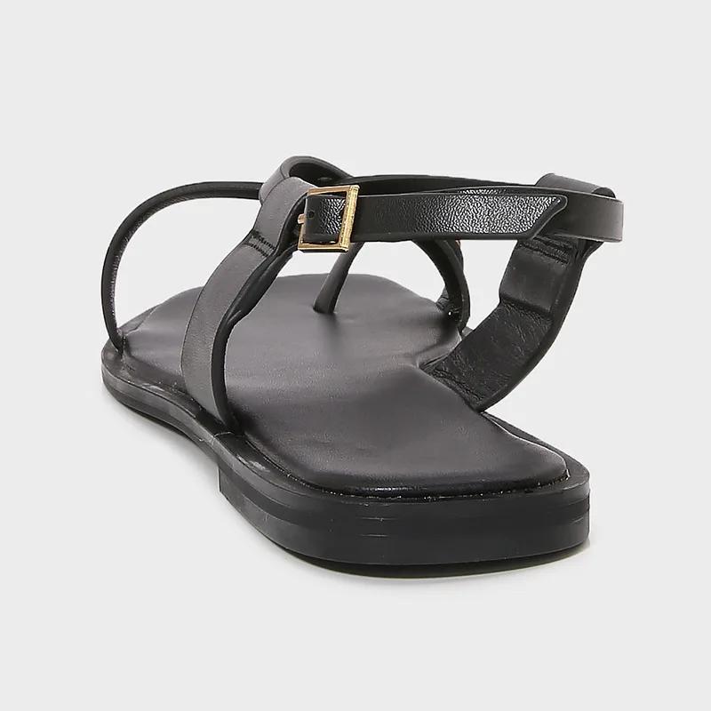 Fashion Fashion Ankle Strap Flat Sandals Women Metal Buckle Decoration Over Toe GLADIATOR Sandals Luxury Designer Summer Beach Slippers