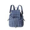 Schoolbag Down backpack Women's new cotton bag Fashion pleated cloud bag Commuter travel Large capacity backpack