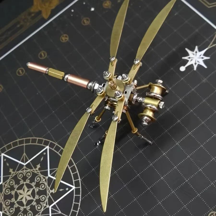 Metall Øyenstikker Puslespill Modellsett - Steampunk Mekanisk Insekt DIY Montering Leke, Metall Puslespill Gave til Gutter