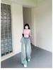 Women's High-Waisted Wide-Leg Ice Silk Jeans: Elastic Waist, Loose Fit, Slimming, Summer-Ready, Floor-Length.