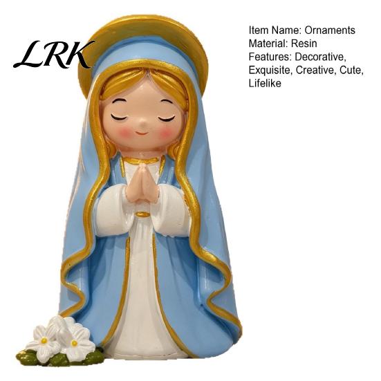 Lebendige Mädchenstatue Niedliche Harzfiguren, Mini Betende Sammlerfigur, Kleine Ornamente für Haus Büro Schreibtisch Dekoration Schlafzimmer Dekoration
