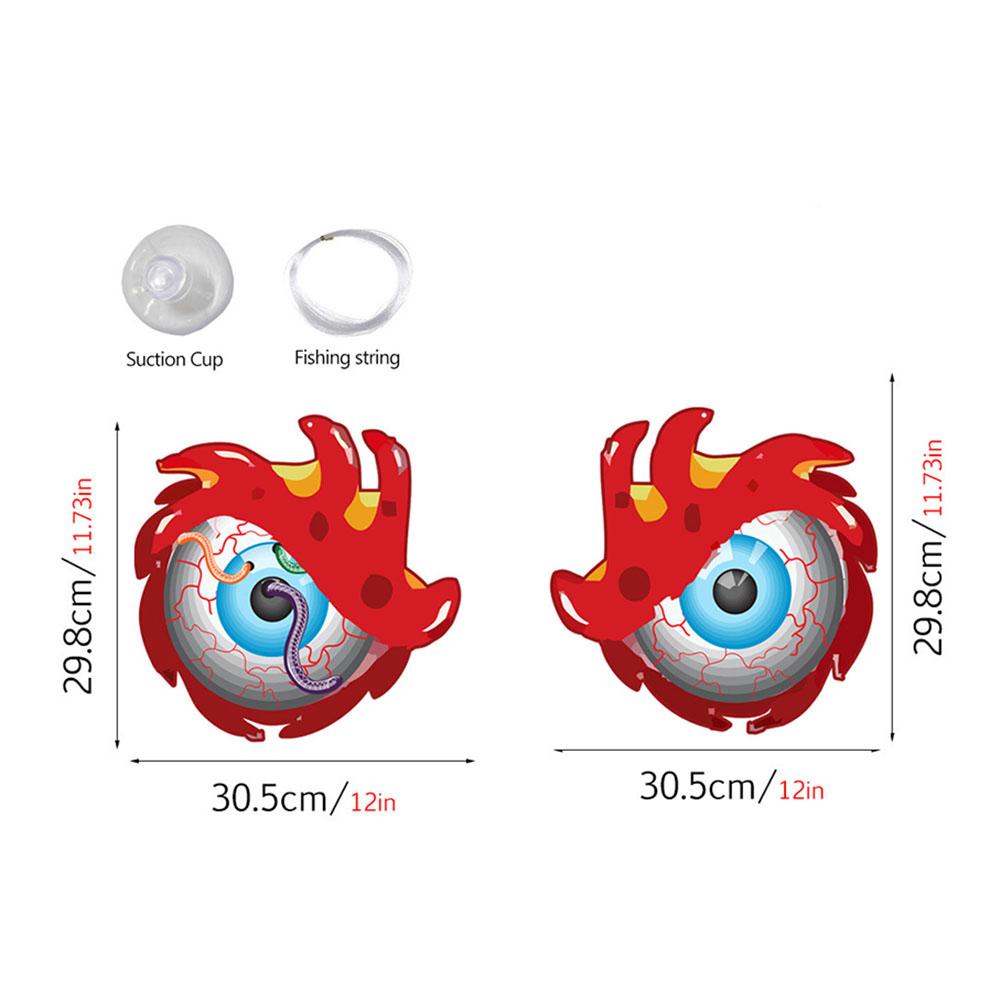 Fluorescent Halloween Ornament Double-Sided Fluorescent Eyes Halloween Trickery Night Giant Eyes Horror Decoration