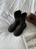 ~ New Retro Locomotive Buckle with Round Head Thick Sole Heightening Medium Tube Short Boots Autumn and Winter Women