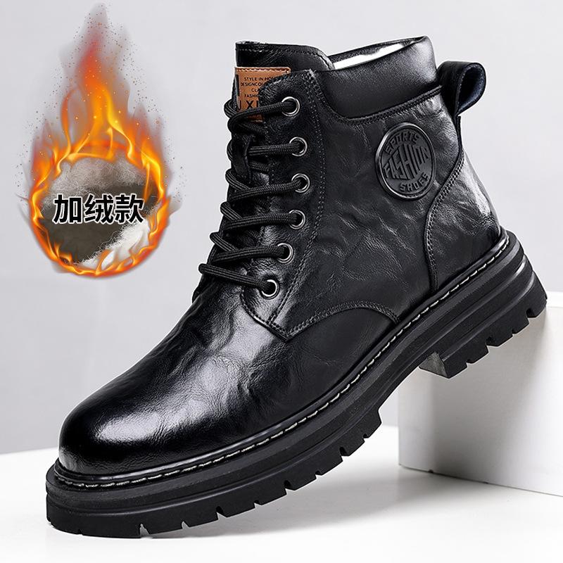 

British Style Men s Formal Boots High-end Business Short Boots Men s Winter Ankle Boots Trend High Top Shoes Botas Para Hombre 38