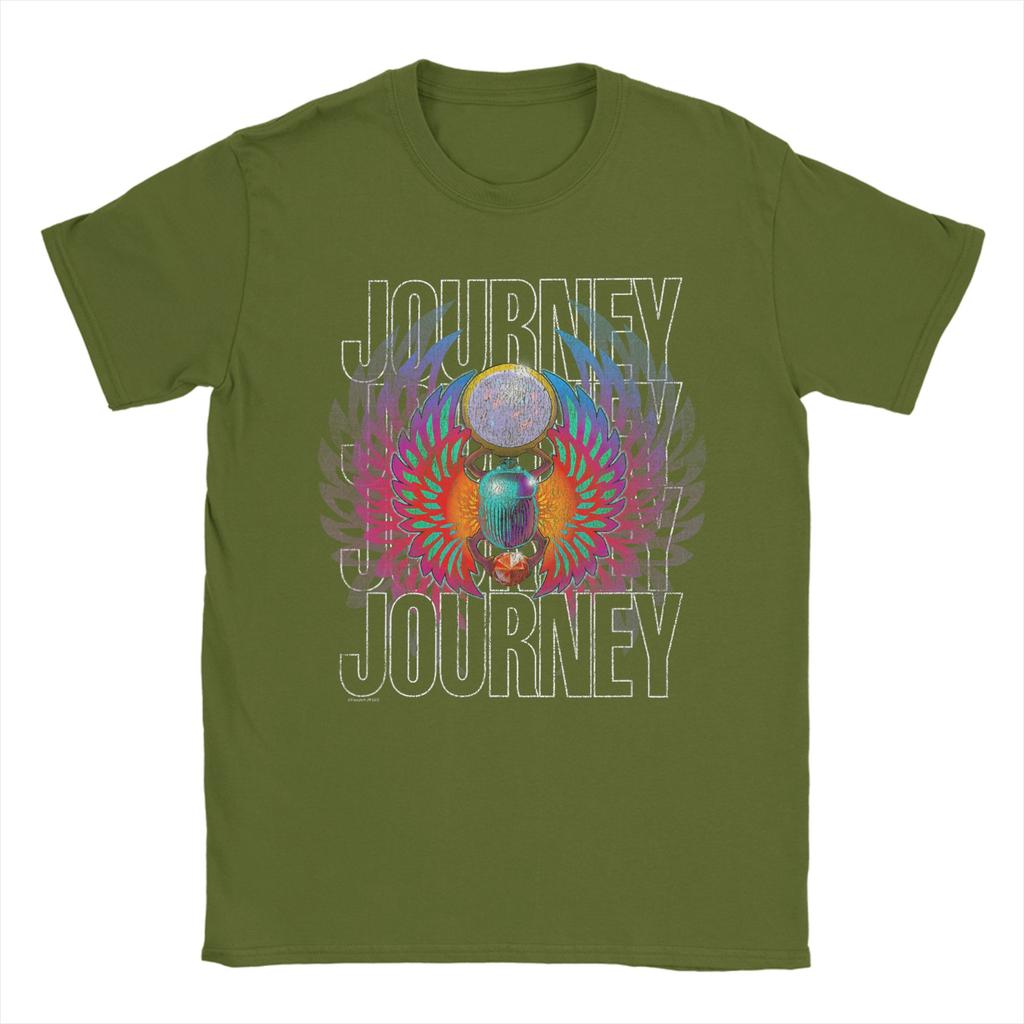 Unisex Journey Wings Lebendiger Skarabäus Band T-Shirts Baumwoll-Oberteile Lustige Kurzarm-Rundhals-T-Shirts Original-T-Shirt