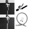 Industrial Restaurant Sink Faucets set 45" Flexible Hoses Black Sprayers set Pre-Rinses Hoses with Spray Valves for Sink