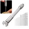 Drilling Rotary Tool Manual Twist Drill Bit Watchmaker Pin Vice Watch Repair Tools 0.8-3.0mm Mini Hand Drill Woodworking Tools