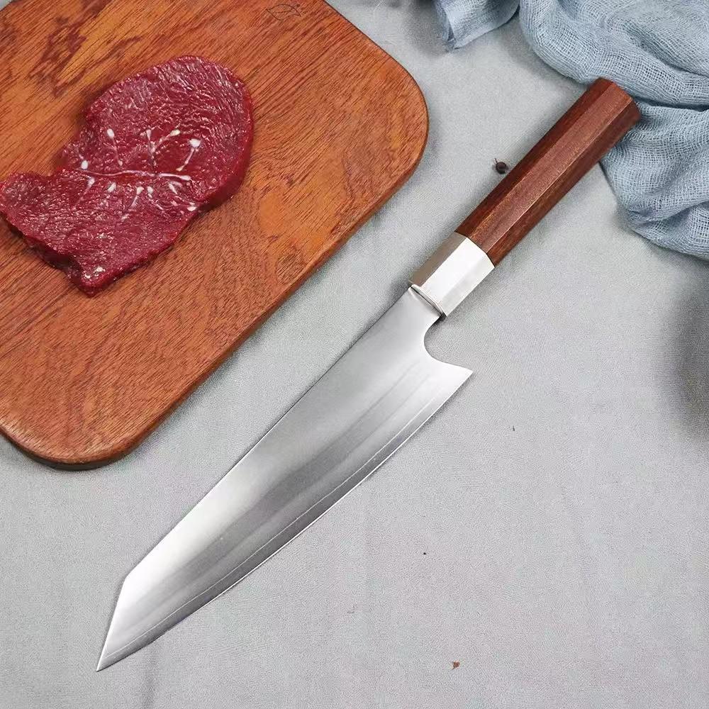 8 Inch Kiritsuke Knife 9-layers Clad Steel 10Cr15CoMov Blade Wood Handle Chef Slicing Vegetables Cleaver Meat Kitchen Knives