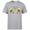 I Love You Honey Unisex 100% Cotton T-shirt Mens Tees Top Funny Bee Graphic Print Round Neck Tee.