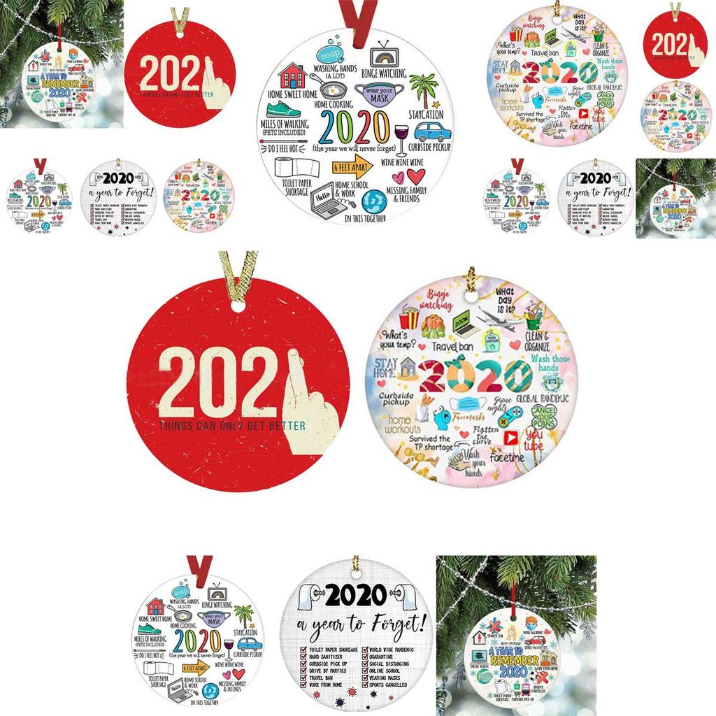 Unique 2020 A Year To Remember Acrylic Quarantine Christmas Ornament For Personalized Tree Decor