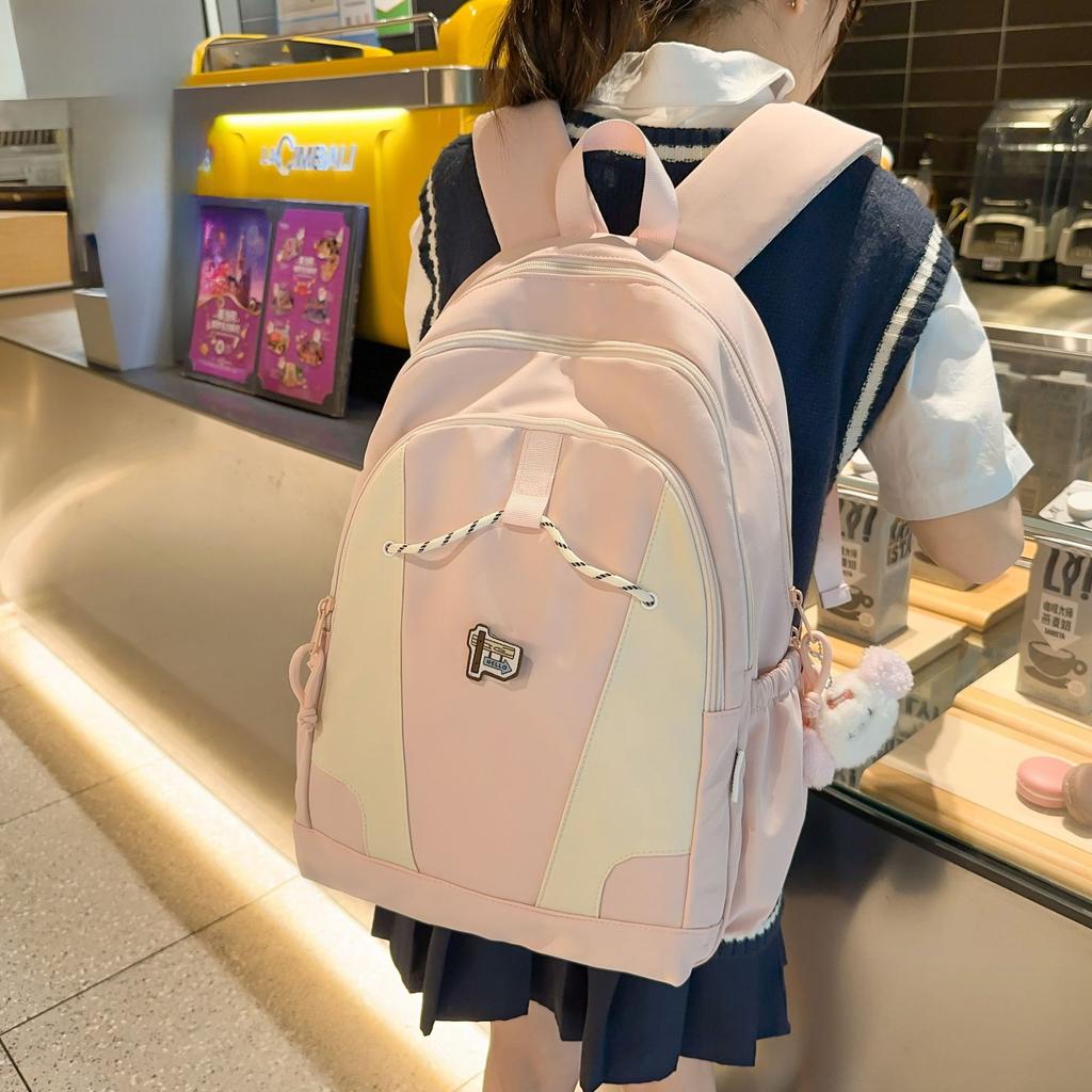 Einfacher und niedlicher hochwertiger Damen-College-Rucksack, modischer Rucksack mit großem Fassungsvermögen, Sport-Reise-Computertasche