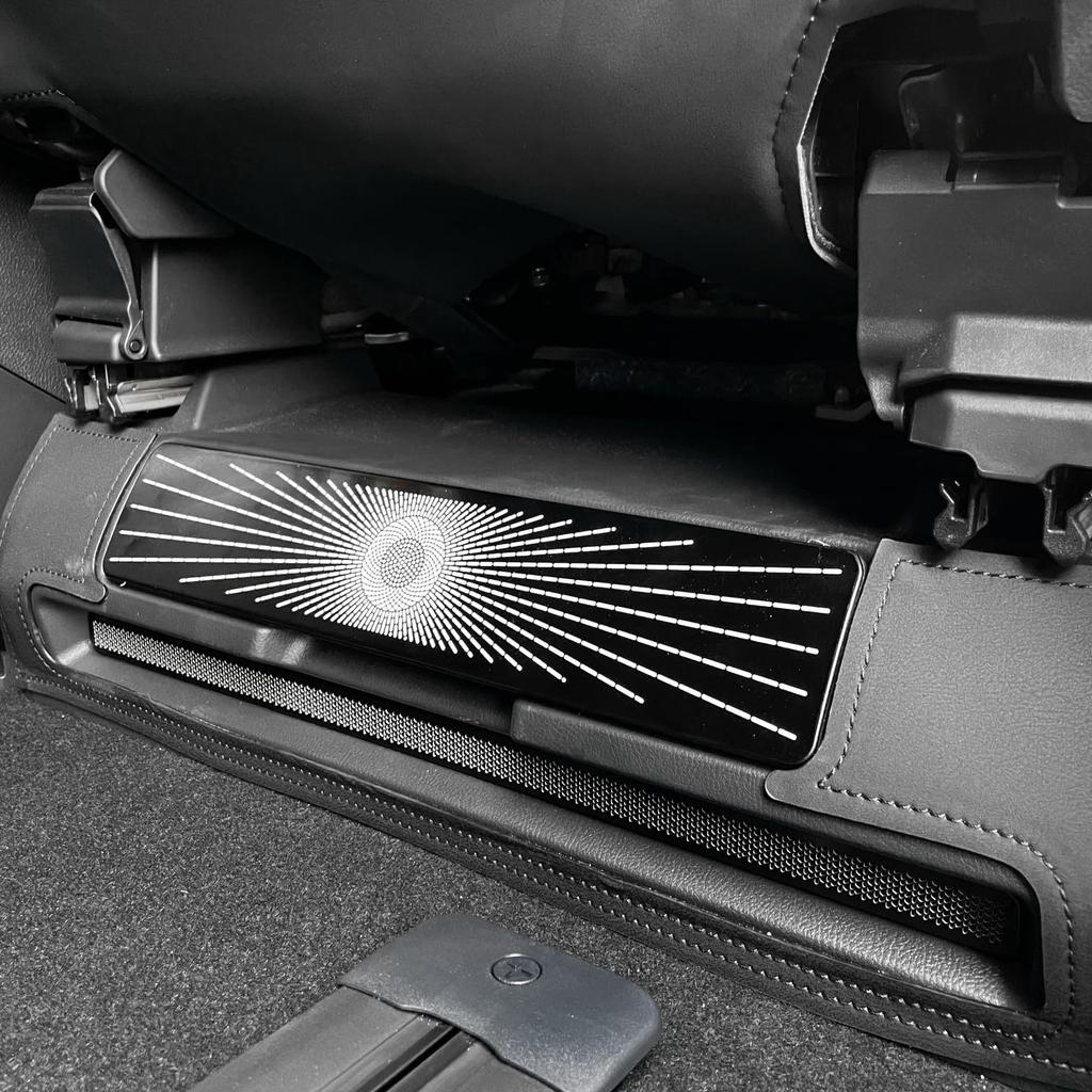 CGP Car Air Vent Covers, 2-Piece Under-Second-Row Seat Exhaust Guards, Protective Covers for 40 Series Alphard and Vellfire, Black (HN09-T13870BK-A2P)