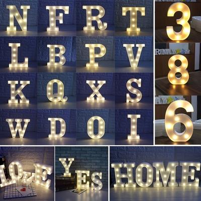 Romantik 26 Harf LED Işıklar Alfabe Marki Tabelalar Vintage Sirk Çocuk Yatak Odası Düğün De