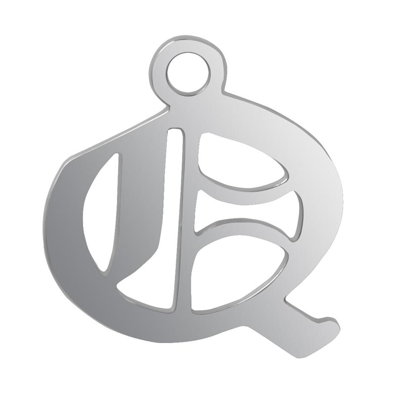 6pcs/Lot Old English Letters Charm Stainless Steel Charms For Jewelry Making Supplies Metal 26 Alphabet A-Z Pendant DIY Bracelet