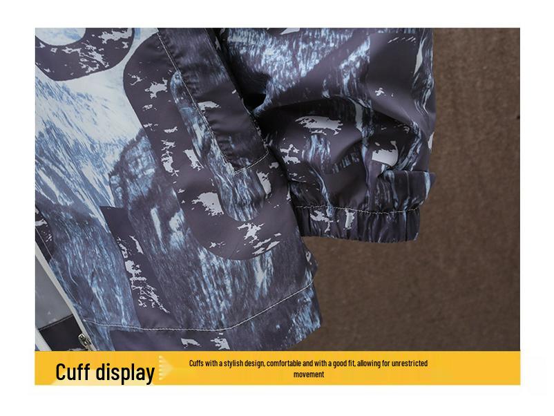 Men's Hooded Ice Silk Cooling Jacket - Chinese Style Print, Lightweight & Breathable Sun Protection