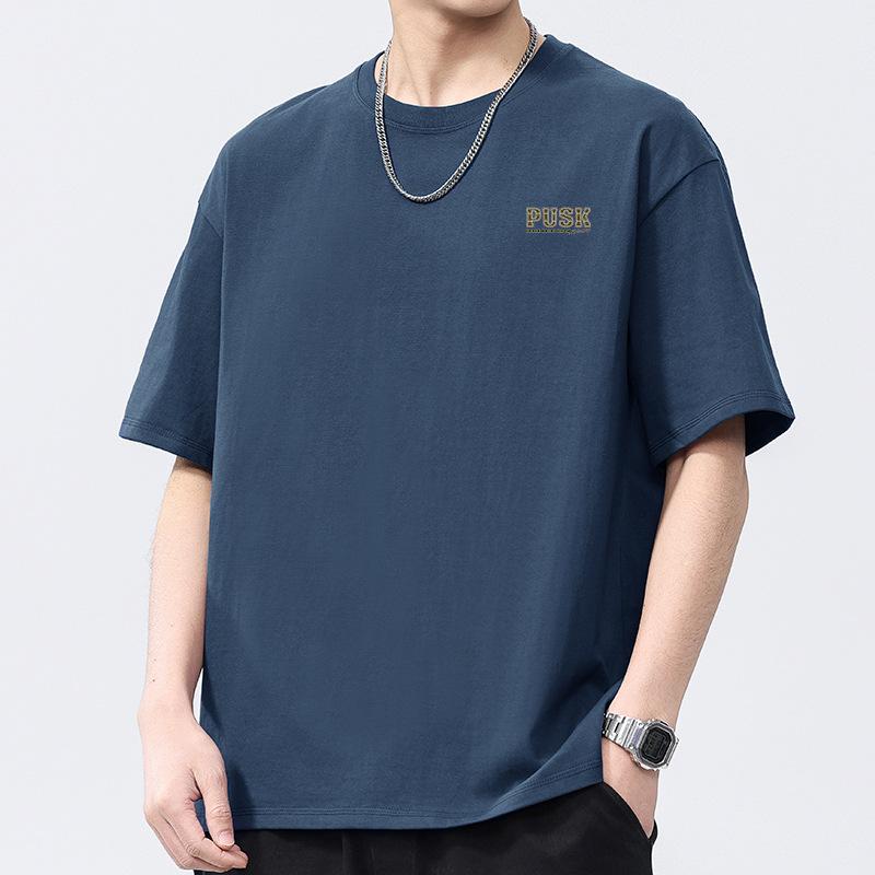 

New Summer Men s Round Neck Printed Short-sleeved T-shirt Thin Casual Youth Half-sleeved Shirt S