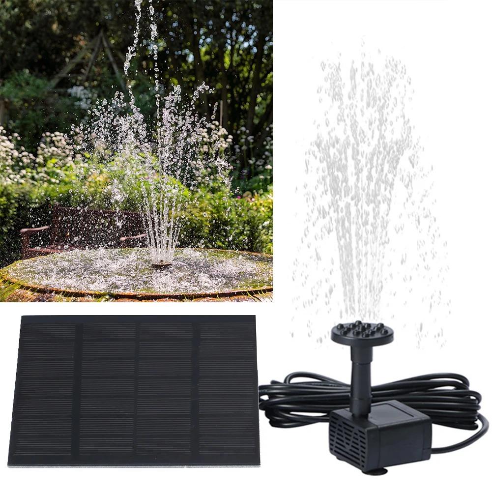 Solar - Powered Water Pump for 11/15.5cm Water Fountains: 8 - Nozzle Outdoor Watering Set