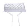 Foldable Keyboard with Phone Stand Small Quiet Folding Portable Lightweight Rechargeable for Travel Tablet Silver White