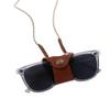 Leather Glasses Protection Cover Hanging Neck Clip Glasses Lanyard Eyewear Cases Mini Glasses Bags