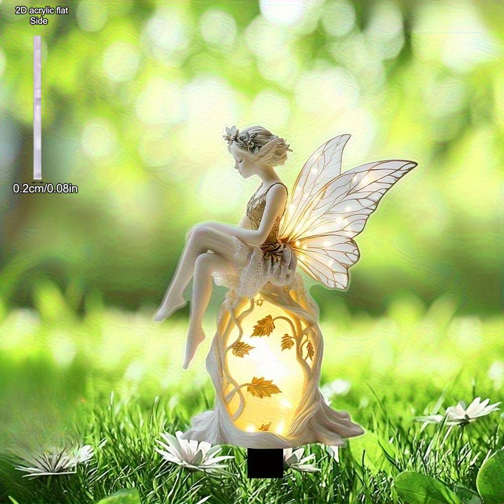 Květinové vílí dekorace do domácnosti Miniaturní figurky Dekorace pro vílí zahrádku, Odolný akrylový nápis, Akrylová nápisová dekorace, Novinka pro domácí dekor