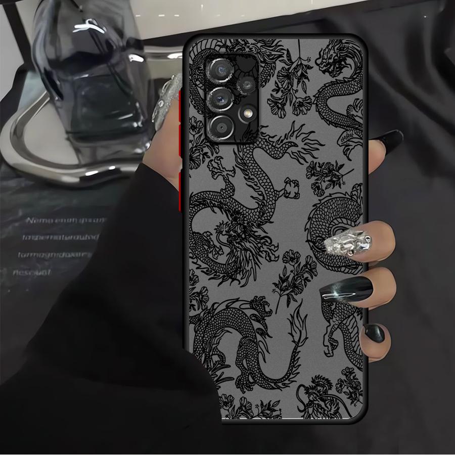 Case for Samsung Galaxy A17 A52 A14 A23 A73 A33 A34 A36 A53 A16 A15 A54 A52S A72 A35 A56 A55 Phone Cover Chinese Dragon