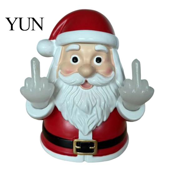 Einzigartige Büro Schreibtisch Zubehör Weihnachten Mittelfinger Lampe, Frecher Weihnachtsmann Rentier Gebende Lampe mit LED Lustige Geist Liebhaber Geschenke Warmes Leuchten, Wand