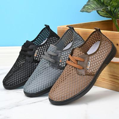Nuove Scarpe a Rete Estive da Uomo Sottili e Traspiranti Scarpe a Rete Vuote Antiscivolo e Resistenti all'Usura Sandali da Uomo
