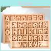 Blocos de Alfabeto de Madeira Brinquedo Educacional Para Crianças Conjunto de Aprendizagem e Reconhecimento