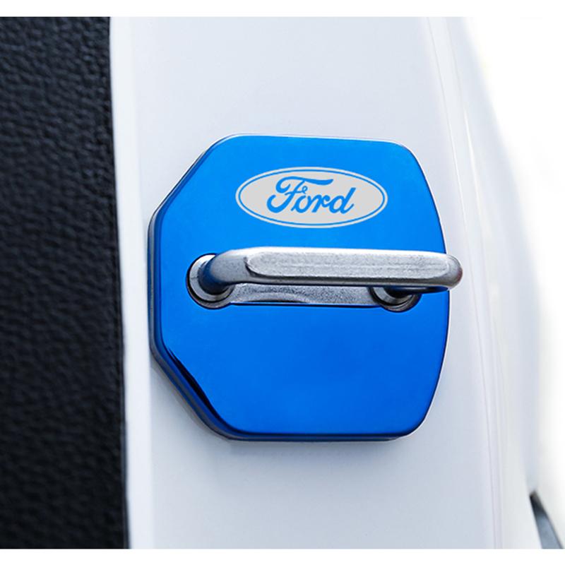 bhmcg3 4PCS Door Lock Decoration Protection Cover emblem case for Ford Fiesta EcoSport ESCORT focus 1 focus 3 focus 2 Accessories
