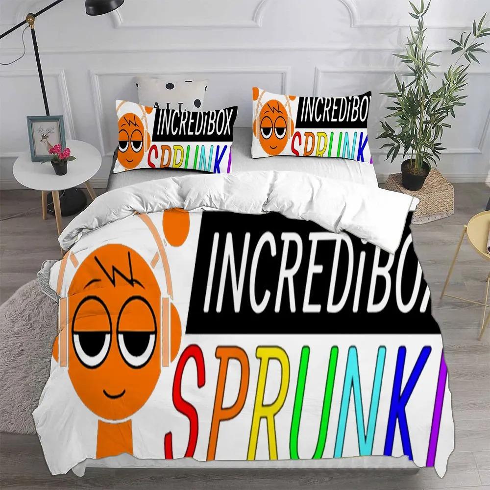 New Sprunki Bedding Set Single Twin Full Queen King Size Bed Set Aldult Kid Bedroom Duvet Cover Sets Anime Parure De Lit Bed
