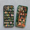 Phone Case for iPhone 17 14 Pro Max 13 12 11 Pro Max Mini 16 15 Pro Max 14 Plus XR XS X Cover Shell Bookshelf Small Flower Pot