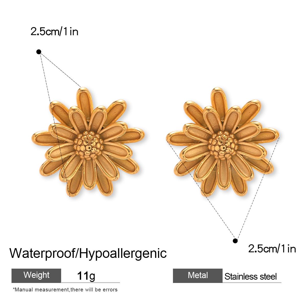 

Stylish Stainless Steel Flower Earrings: Trendy and Unique Design