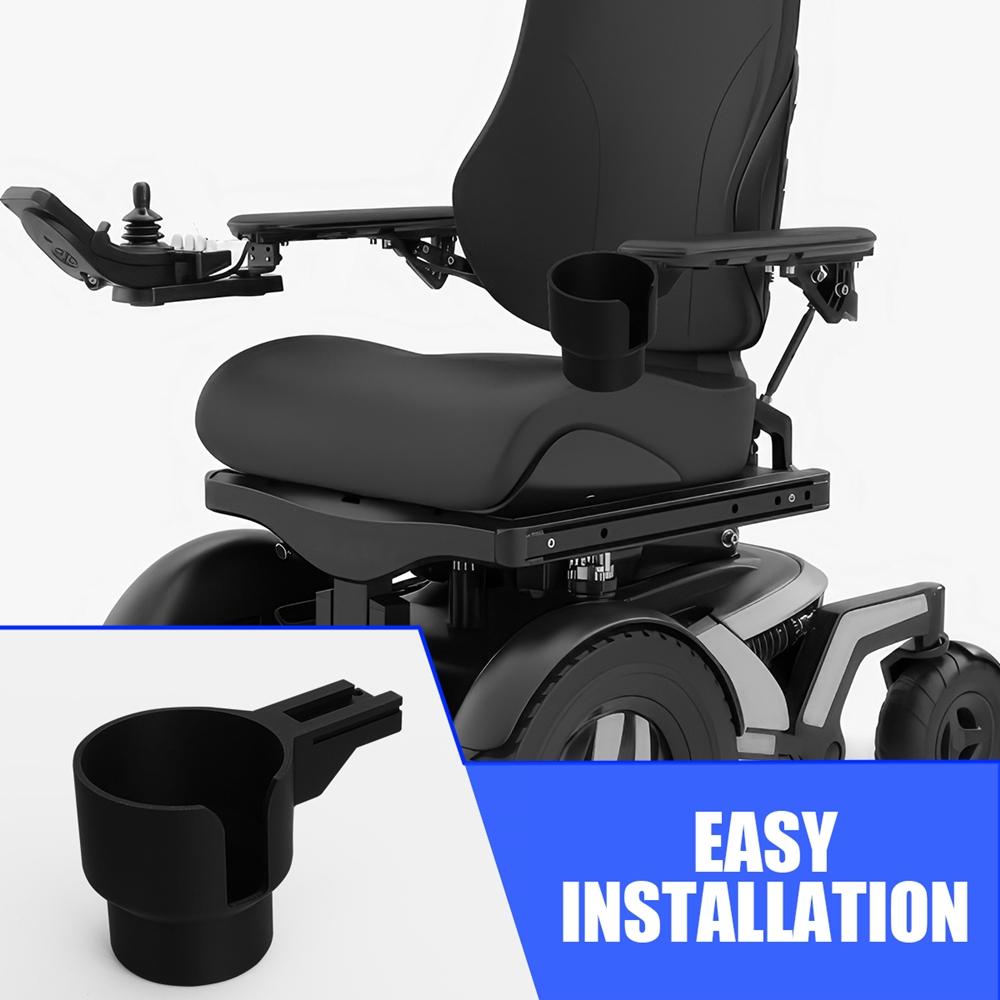 Beverage Cup Holder Storage Box For Permobil Electric Wheelchair Cup Holder Telephone Basket Set
