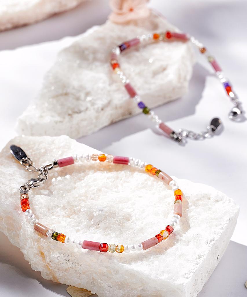 Polalita Pastel Mix Mini Pearl Bracelet (Plt-Br-026_Pk)