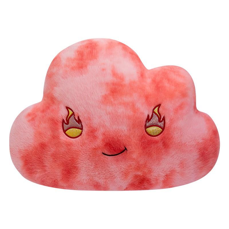 Cloud-Shaped Plush Pillow Soft Short Pile Stuffed Toy Bedside Car Decor In Sky Blue White Sunset Gray