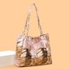 A Large-capacity Tote Bag with A Printed Texture A Personalized and Simple Commuter Underarm Single-shoulder Handbag
