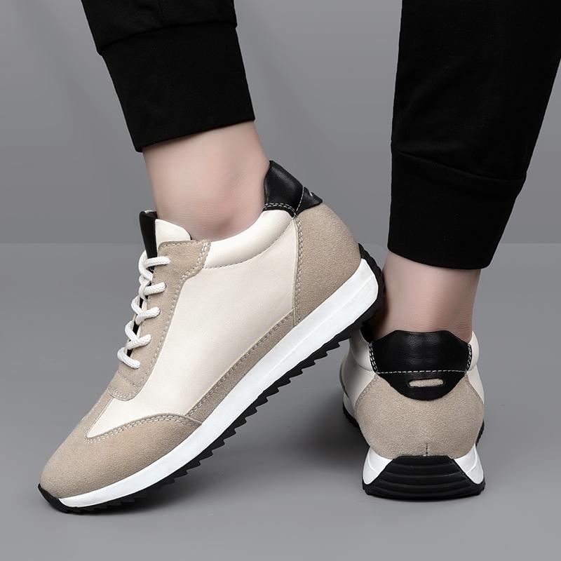 Fashion All-match Men Casual Shoes Fashion Male Skate Shoes Men Genuine Leather Outdoor Sneakers Non-Slip Male Comfortable Hiking Shoes