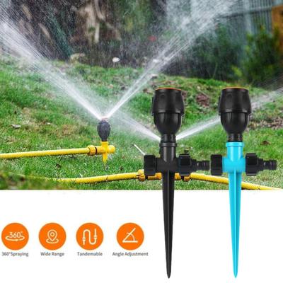 360 Rotating Tripod Sprinkler System Telescoping Automatic Irrigation Watering Sprinkler for Large Yard Garden