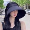 Foldable Lightweight Sun Visors Hat for Women with Adjustable Fit for Hiking and Gardening Ponytail Beach Hat