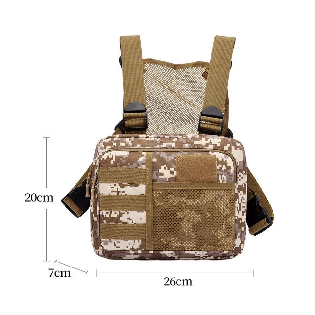 Outdoor Cycling Chest Bag Large Capacity Multifunctional Vest Chest Bag Nylon Vest Bag Travel Commute Sports Backpack