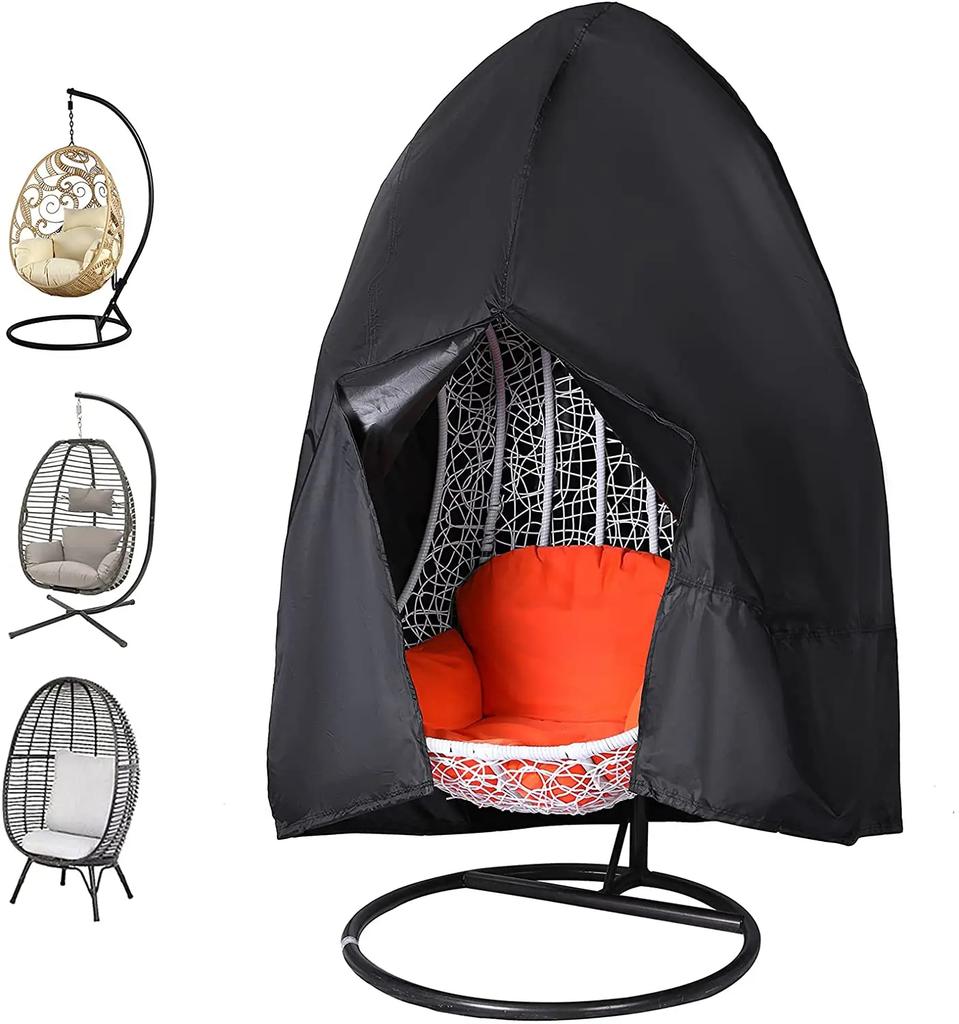 Patio Chair Cover Waterproof Dustproof Swing Chair Covers Egg Shaped Hanging Dust Cover Protector 210D Outdoor Garden Furniture