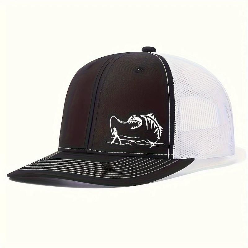 OutdoorSports Hip Hop Hat Fisherman Printed Net Hat TruckDriver Slightly Curved Baseball Cap Deep Brim HipDance Hipster Male Cap