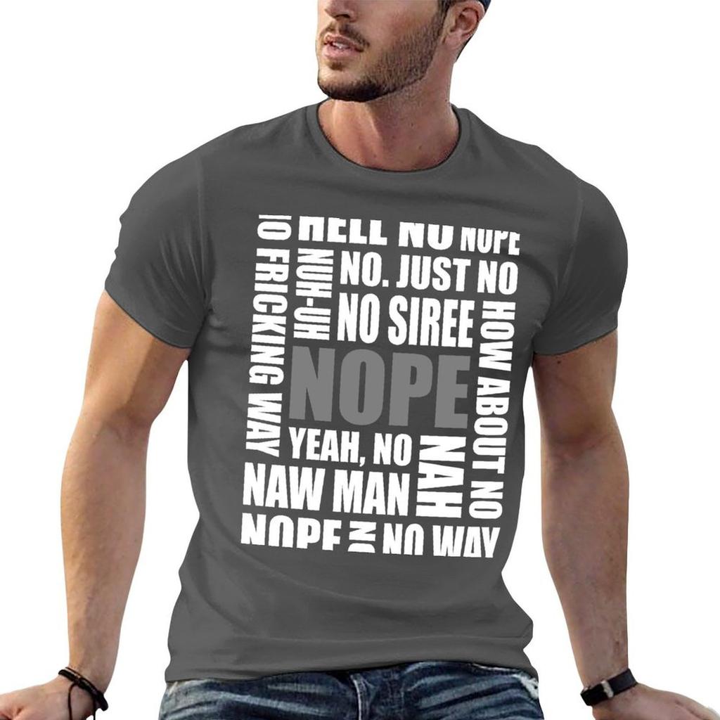 Nope (Black) Tshirt Unisex T Shirts Graphic T Shirt For Unisex 100 Percent Cotton Funny T Shirts Cotton Tshirt