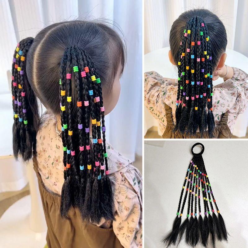 Girls' Wig Ponytails: Colorful Braiding Hair Ties for Boxer Braids & Dreadlock Styles, Cute Hair Styling Accessories for   Kids